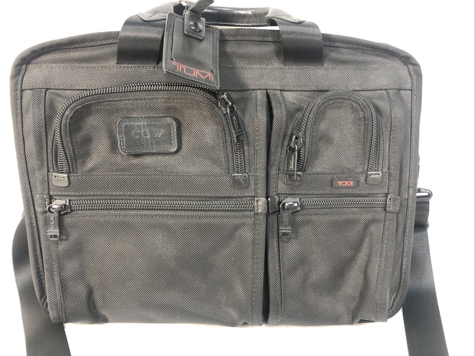 TUMI Alpha T-Pass 26145DH Travel Bag expandable Laptop Brief Luggage Black Nylon