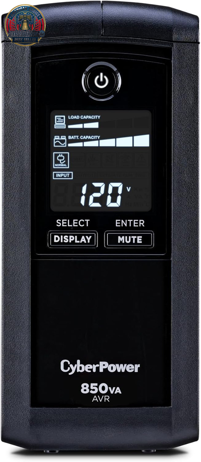 Cyberpower CP850AVRLCD Intelligent LCD UPS Battery Backup and Surge Protector, 8