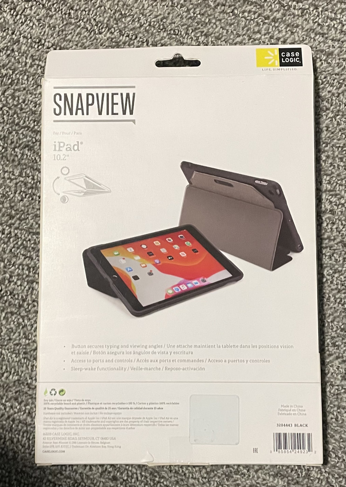 Case Logic SNAPVIEW Folio – iPad 10" (7th Gen) – Black