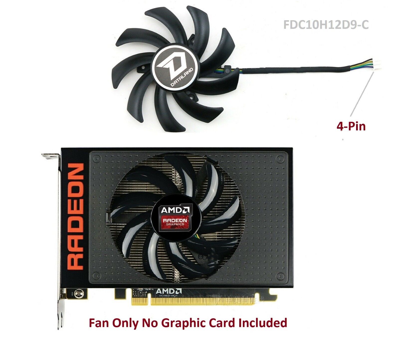 FDC10H12D9-C Cooling Fan for AMD / Dylan / ASUS R9 Nano 4G HBM Video Card