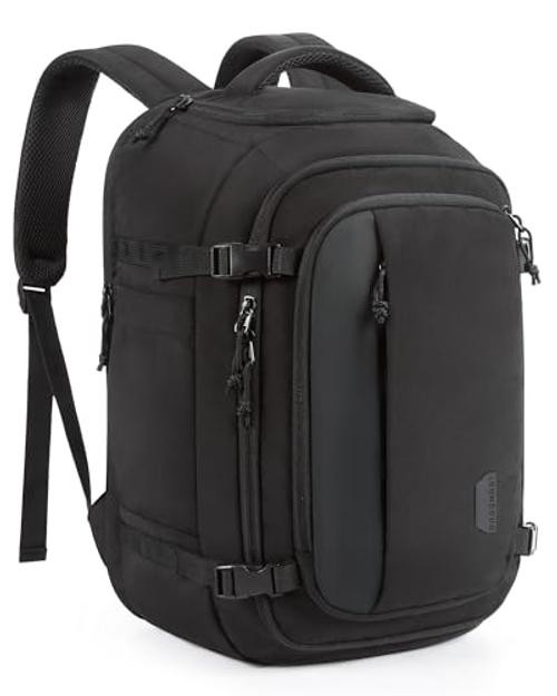 28L Water-Resistant Travel Backpack, USB Port, 17.3" Laptop Black