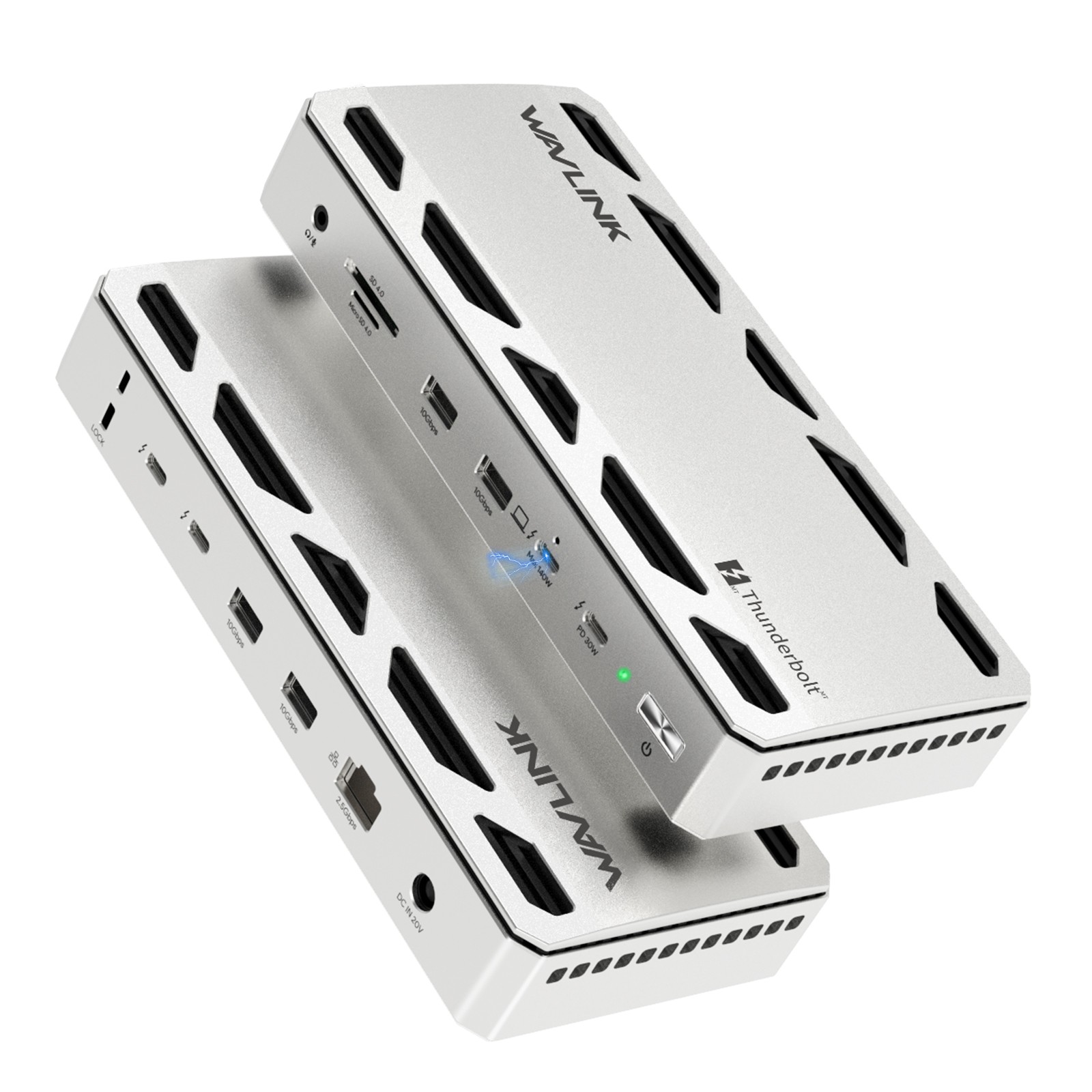 Thunderbolt 5 Docking Station 2 Monitors 13-in-1 Hub with 64Gbps M.2 Slot 140W