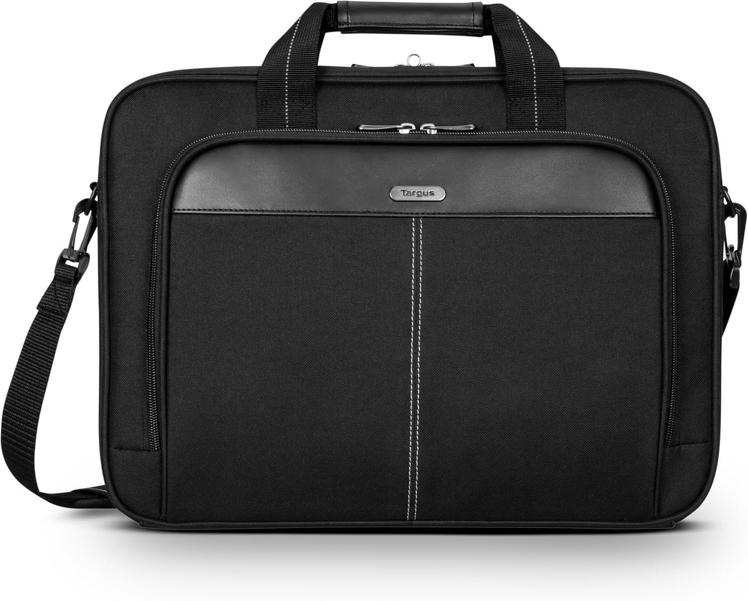 Lightweight Black Laptop Briefcase for 15-16 Inch, Slim Design - Messenger & Sho