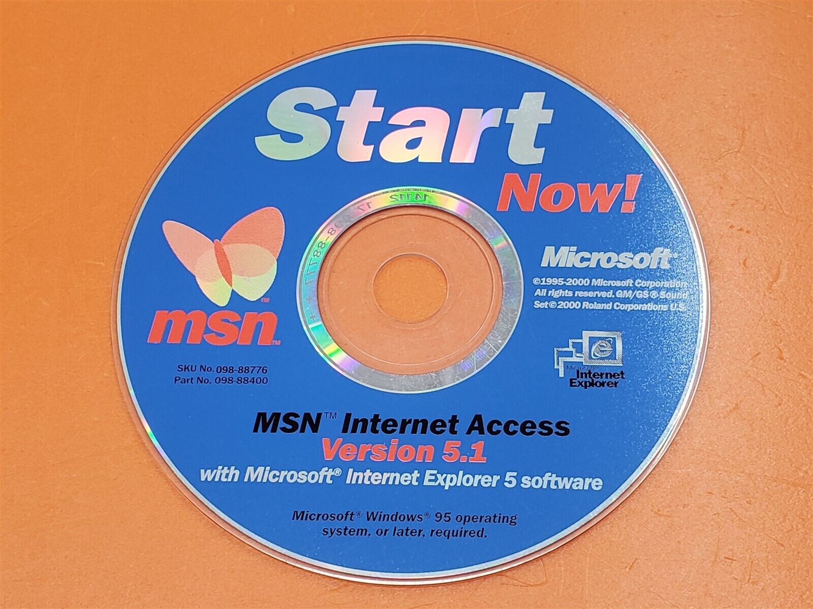 ⭐️⭐️⭐️⭐️⭐️ MSN Start Now MSN Internet Access Version 5.1 Microsoft Disc Only