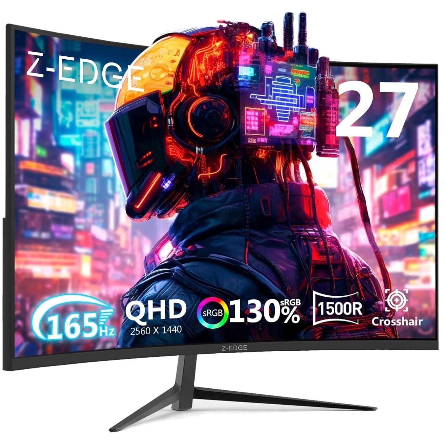 2K QHD Gaming Monitor - 27" Frameless, 1500R Curved