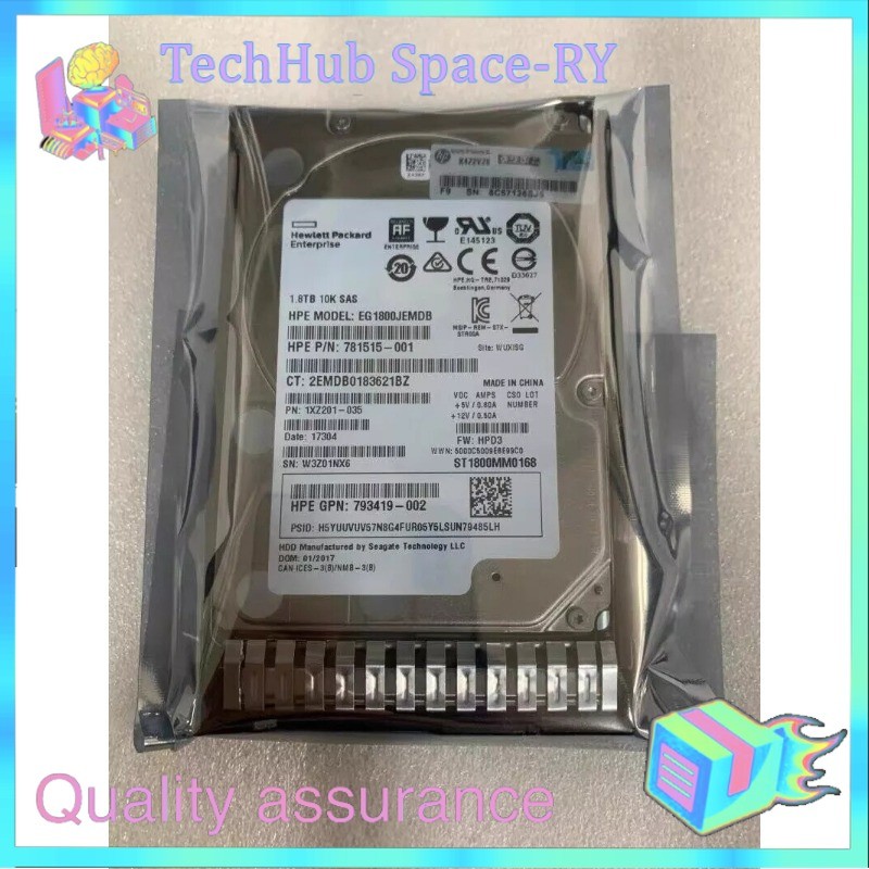 New HPE 791034-B21 791055-001 768789-001 1.8T 10K 12G 2.5 SAS G8/G9 HDD 硬盘-