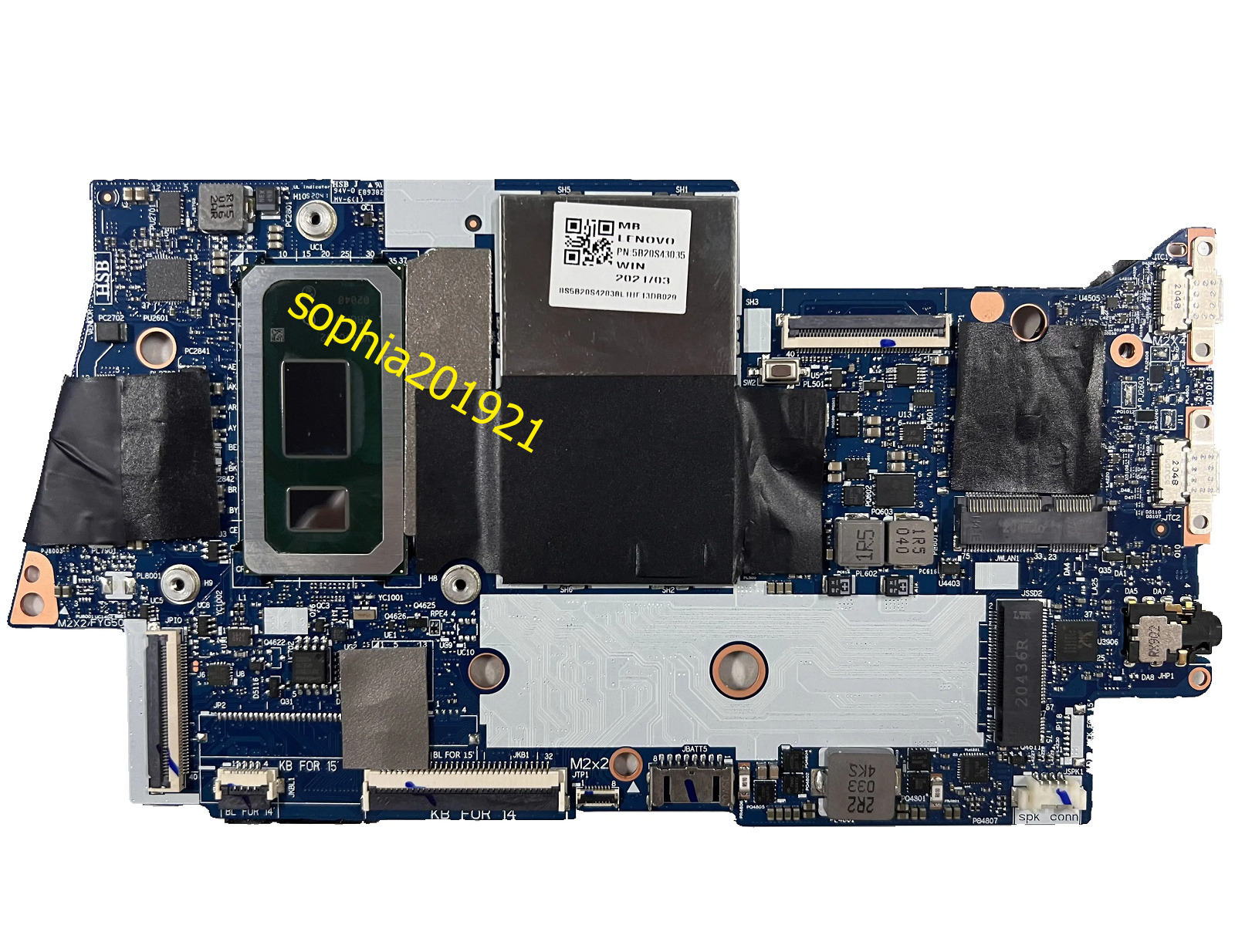 FYG50 NM-C433 5B20S43035 For Lenovo C740-15IML w/ I7-10510U 12GB RAM Motherboard