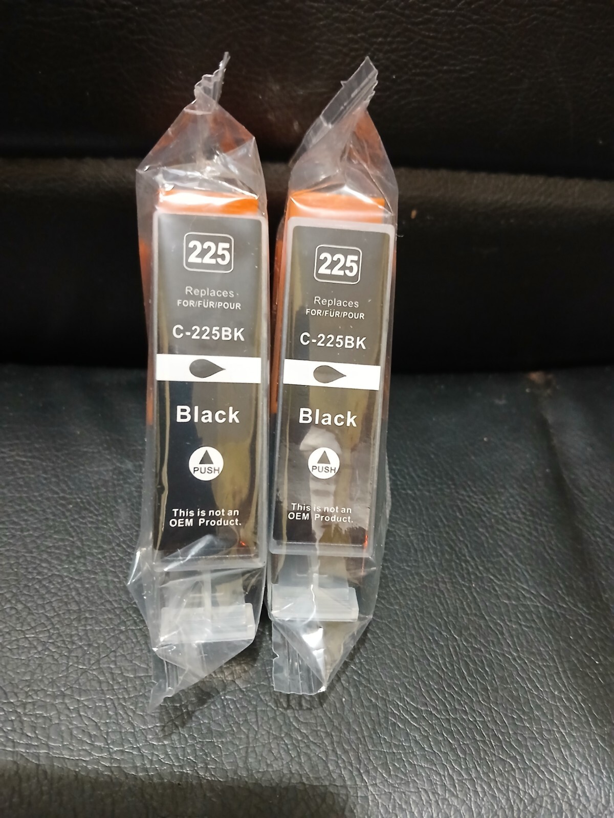 2 EZink Canon C-225BK Cartridges New & Sealed