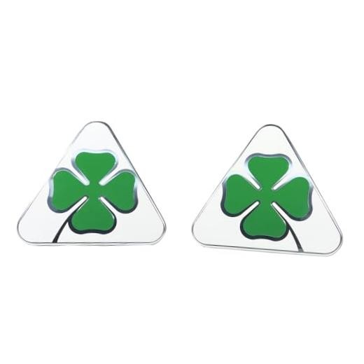 3D Four-Leaf Clover Micro-Stamp Decorative Sticker for Alfa Romeo Giulia