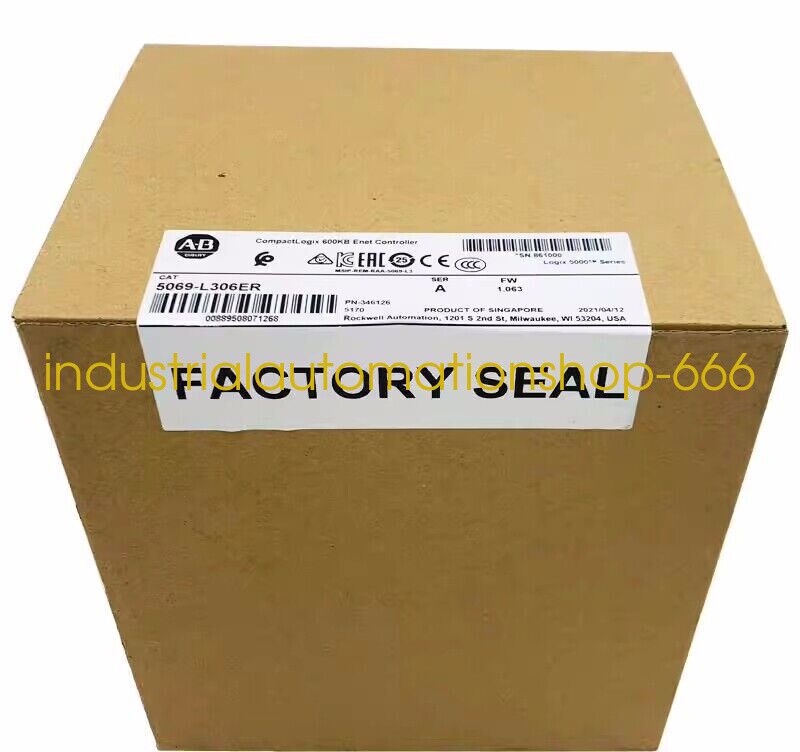 1PC NEW 5069-L306ER CompactLogix 600KB Enet Controller Via DHL or FedEX
