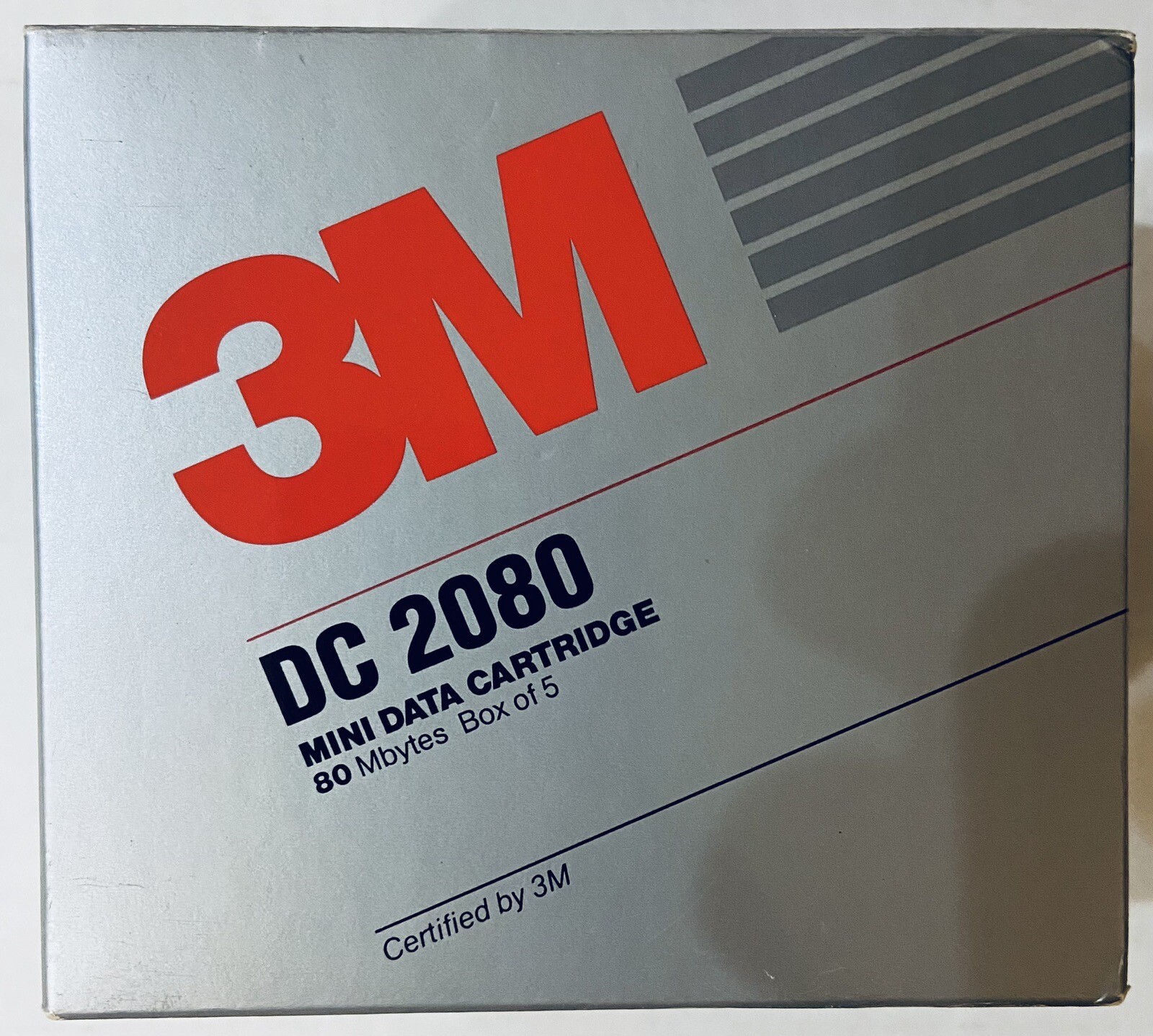 Box of 5 NEW 3M mini data cartridge tapes 80 Mbytes  DC 2080 BRAND NEW SEALED