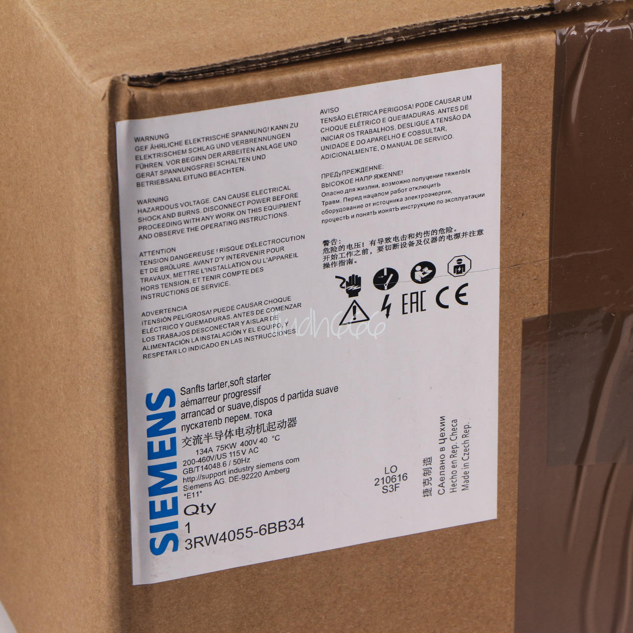 1PIECE NEW SIEMENS SOFT STARTER 3RW4055-6BB34 fedex or DHL