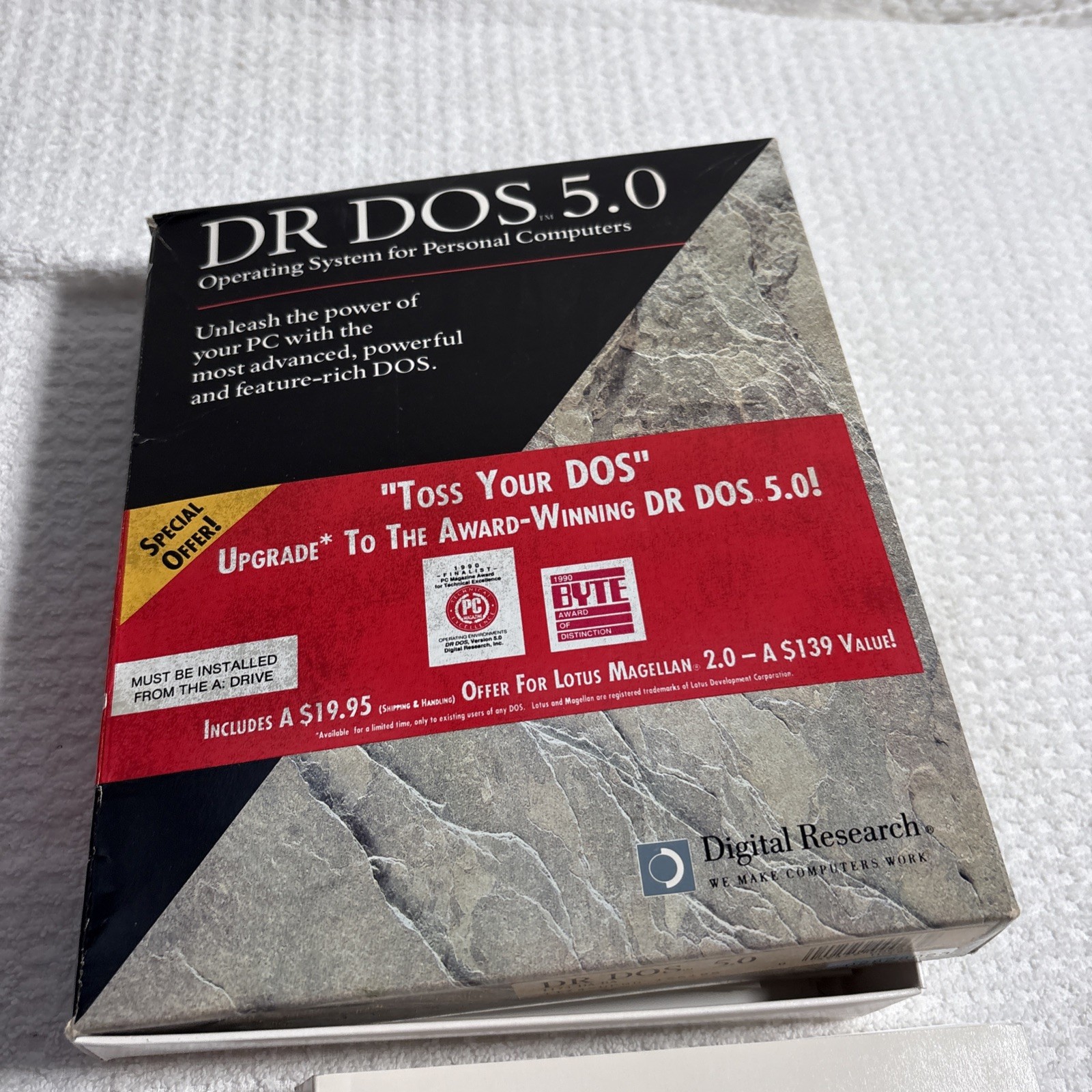 DOS 5.0 Vintage Collectible Digital Research 5.25" Disk DR DOS 5 Rare Open Box