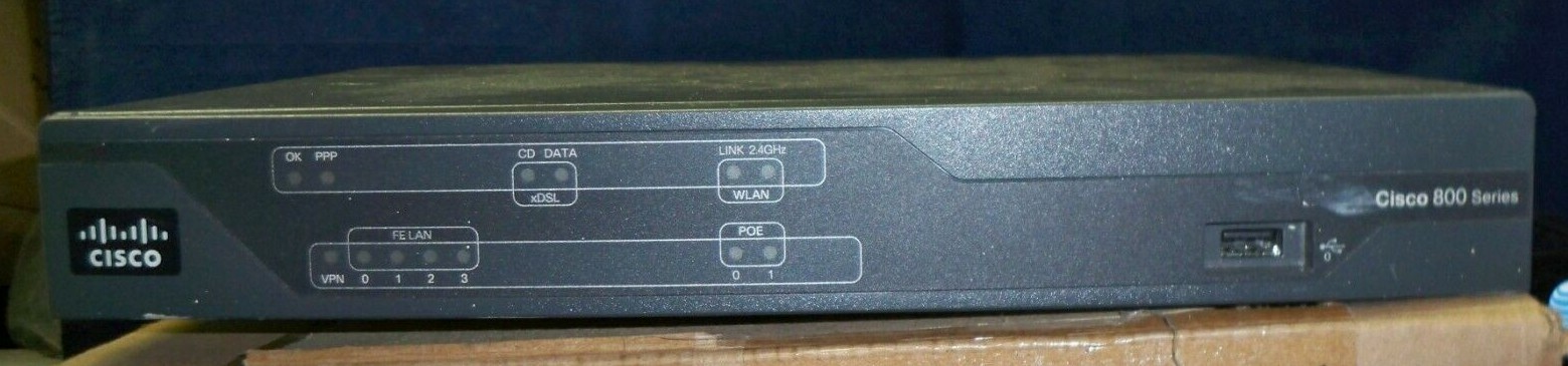 Cisco 877VA Router CISCO877VA-K9 w/ Power Supply