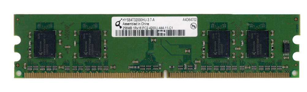 MEMORY QIMONDA 256MB DDR2 PC2-4200U 533MHz HYS64T32000HU-3.7-A Non-ECC