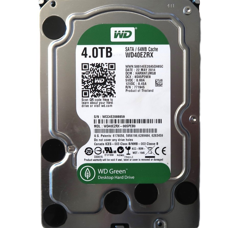 Western Digital  WD40EZRX-00SPEB0 HARNNTJMGB (WCC4) Thailand 3.5" 4TB MAY/2014