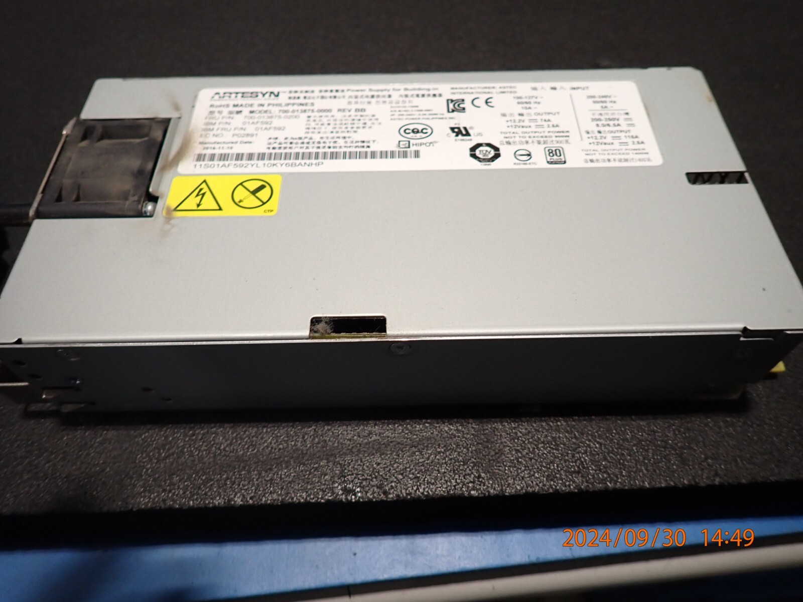 IBM 01AF591 Artesyn 1400W 7001692-J202 High Efficiency Server Power Supply