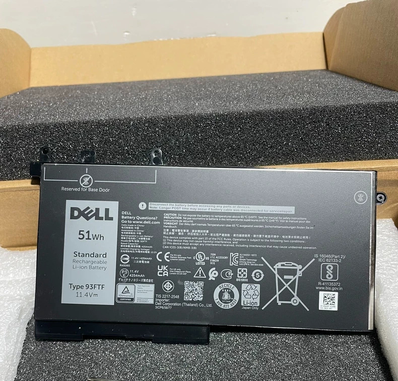 Genuine 51Wh 93FTF Battery For Dell Latitude 5488 5495 5591 5491 83XPC 4YFVG