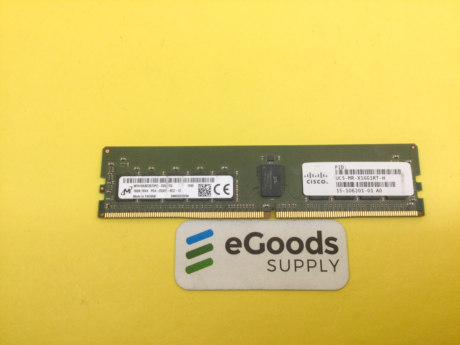 MTA18ASF2G72PZ-2G9E1 MICRON 16GB 1RX4 PC4-2933Y DDR4 SERVER MEMORY