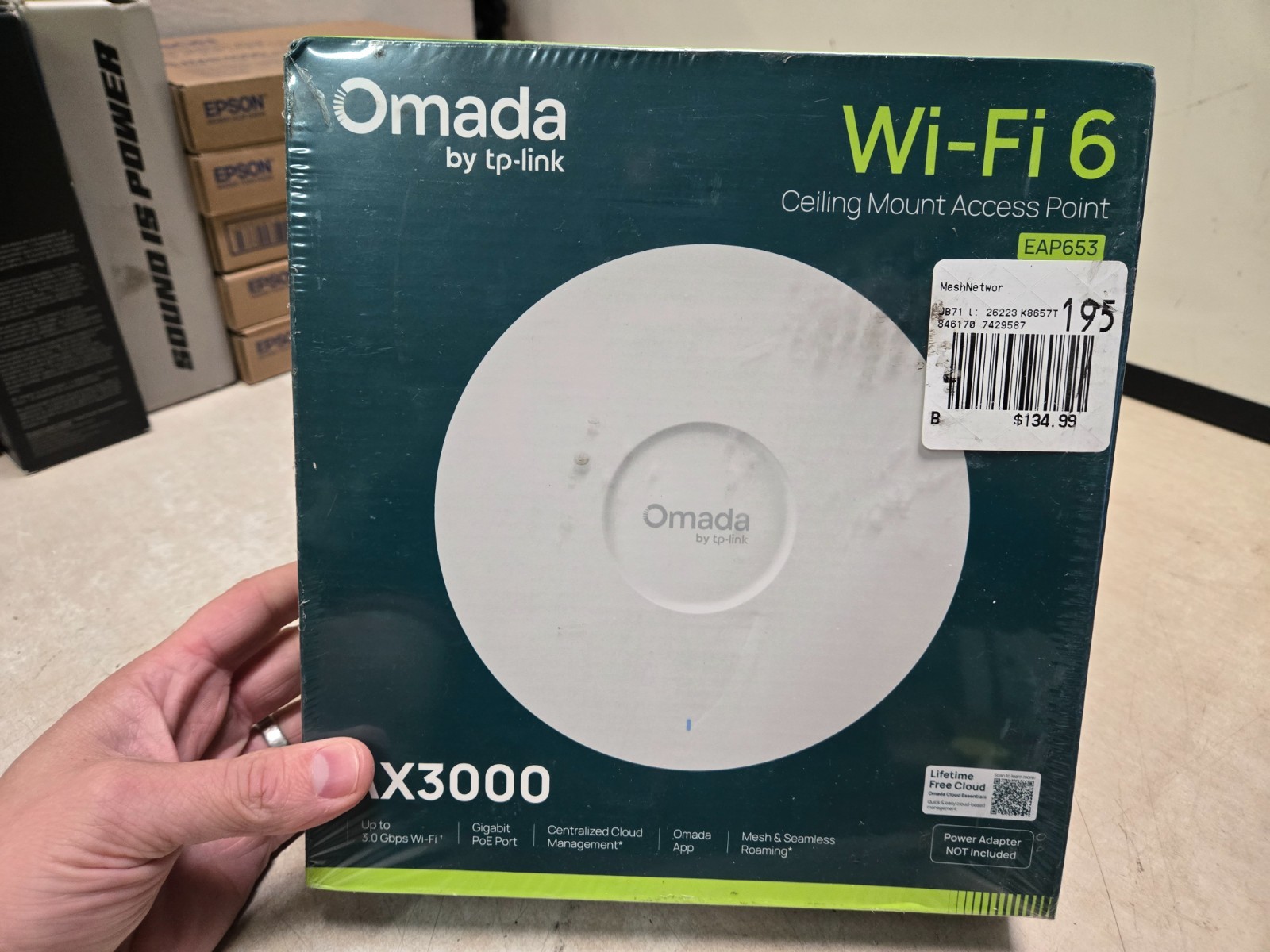 SEALED TP-Link EAP653 | AX3000 Wireless Dual Band Ceiling Mount Wi-Fi 6