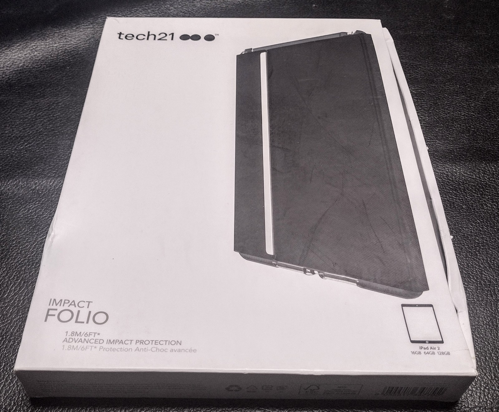 Brand New Tech21 Impact Folio Case for Apple iPad Air 2 Black T21-5076