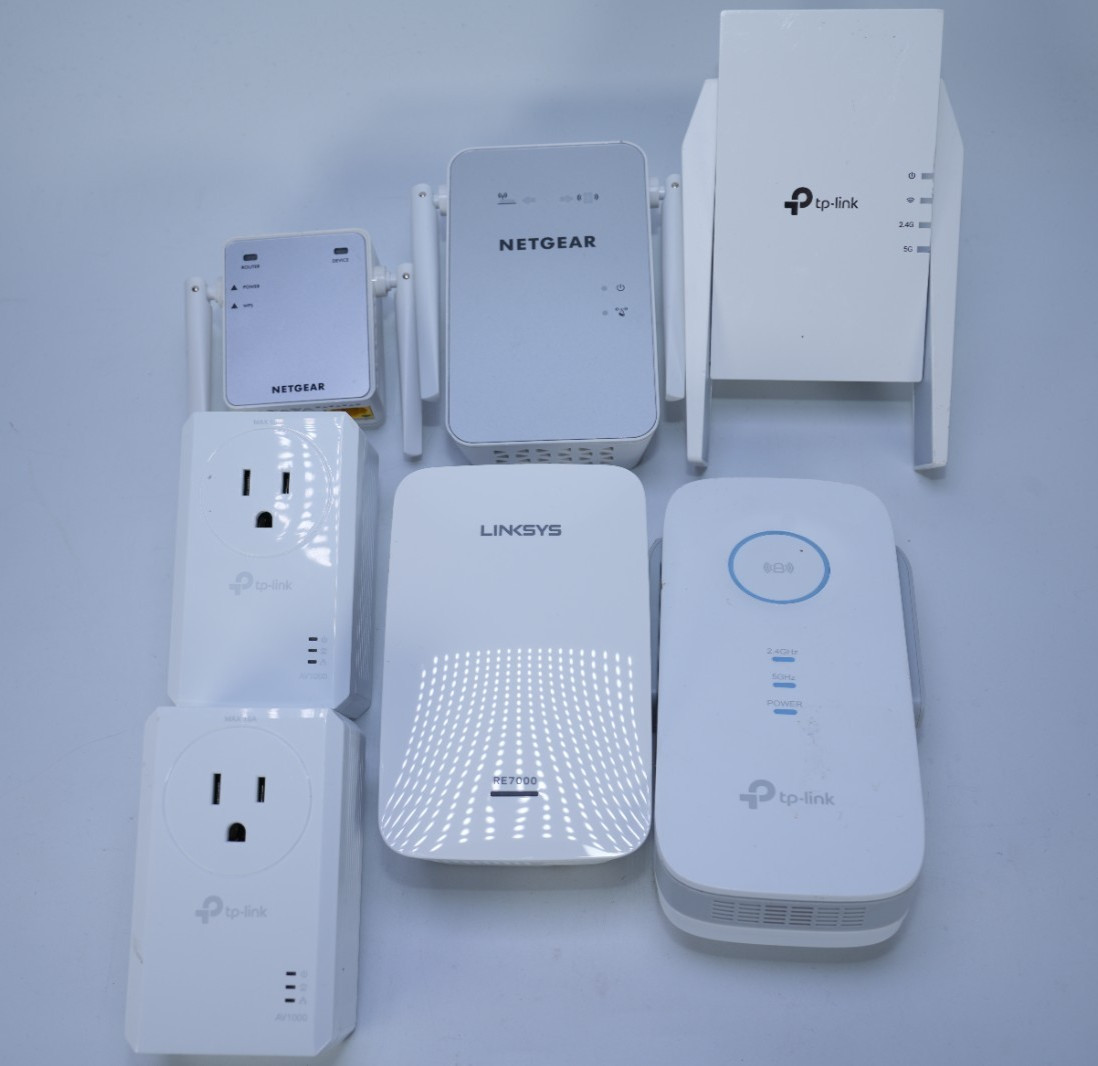 Netgear Linksys Tp-link WiFi Range Extenders Lot Of 7