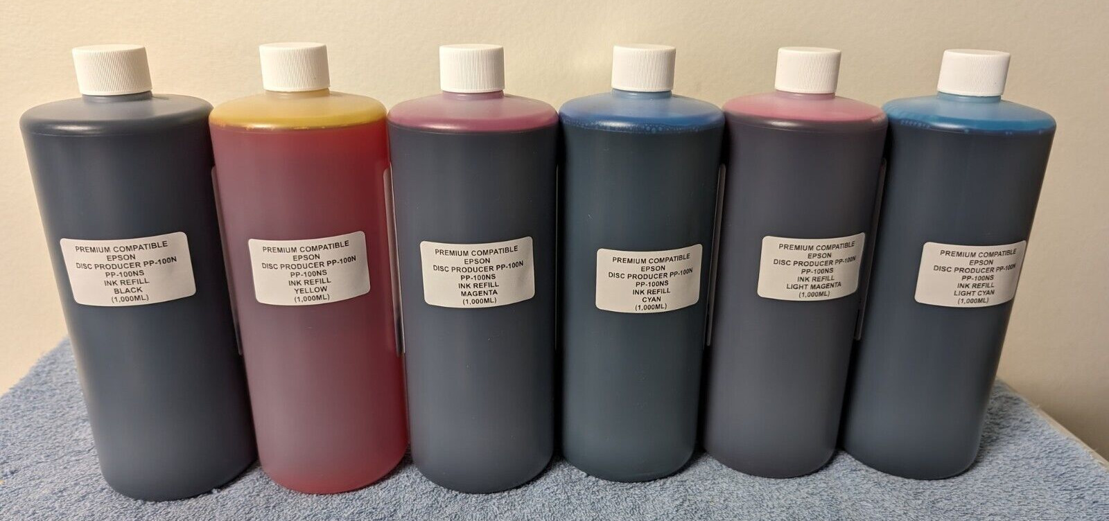 6 x EPSON DISC PRODUCER PP-100N PP-100NS PREMIUM COMPATIBLE INK REFILL (6,000ML)