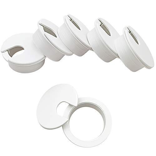 6pcs Desk Grommet 13/8 Inch Plastic Wire Cord Cable Grommets Hole Cover For Offi