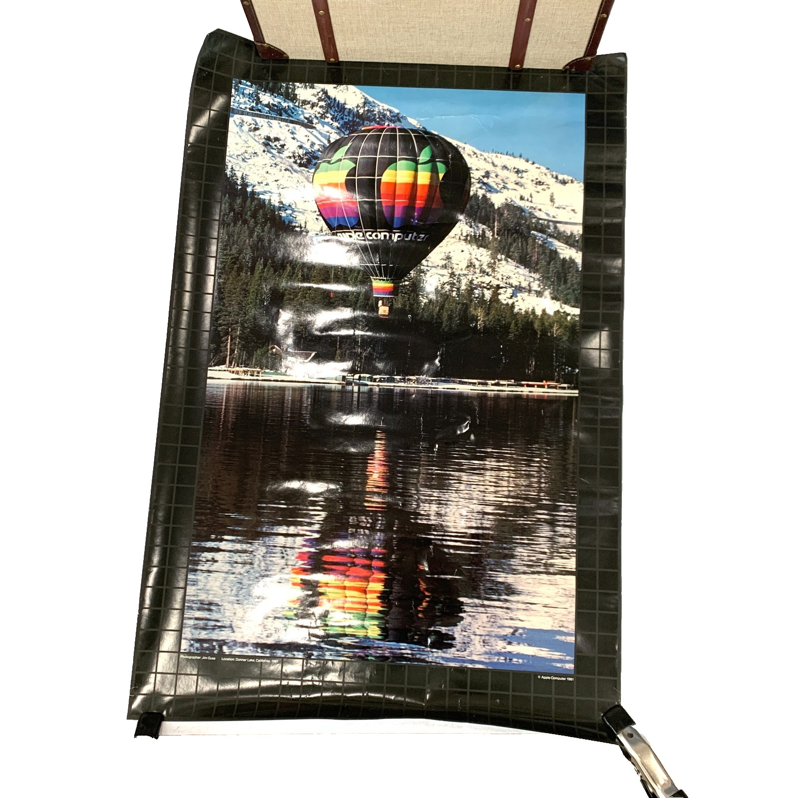 Vintage Apple Computer Hot Air Balloon Jim Guss 1981 Poster 23x35