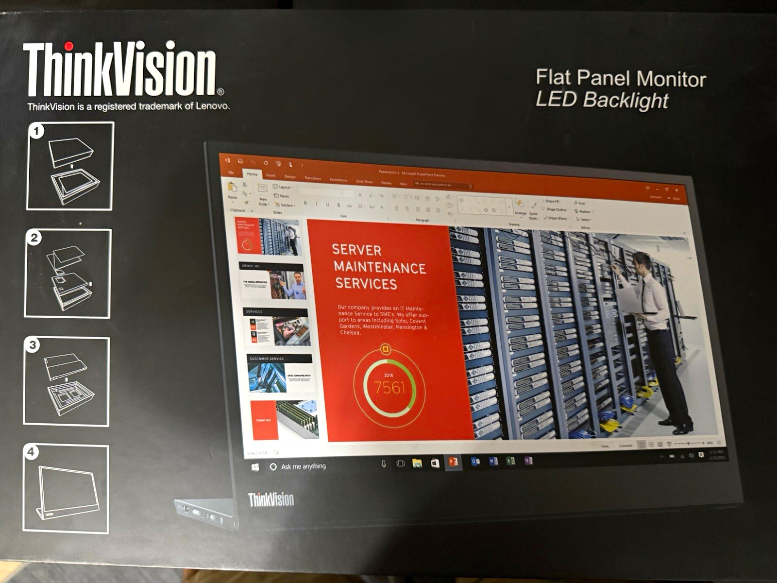 Lenovo ThinkVision M14 14in Portable USB-C LCD Monitor 1920x1080 60Hz