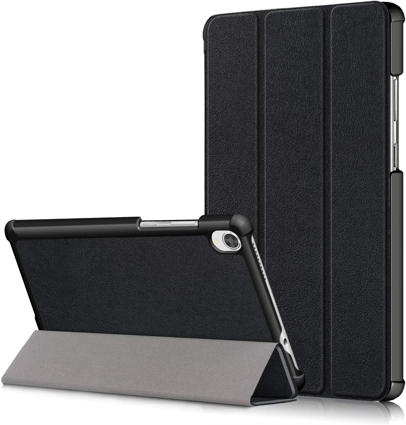 Slim Lightweight Black Trifold Stand Case Cover for Lenovo Tab M8 8.0'' Tablet