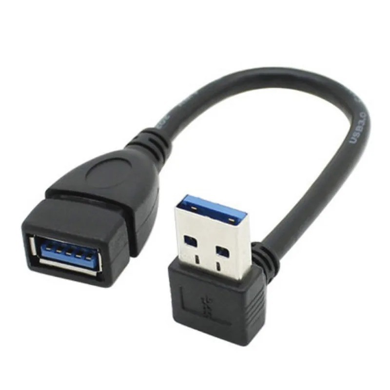 USB 3.0 Right / Left /Up/Down Angle 90 Degree Extension Cable Male To Female Ada