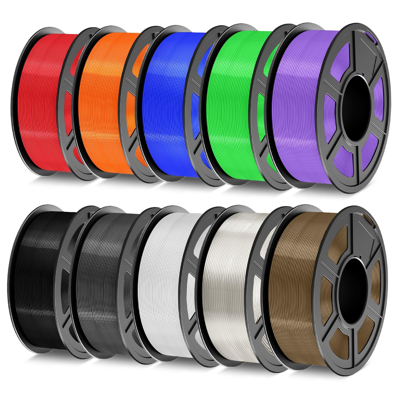 TECBEARS PETG Filament 1.75mm, 10kg Bundle, Multi T1002
