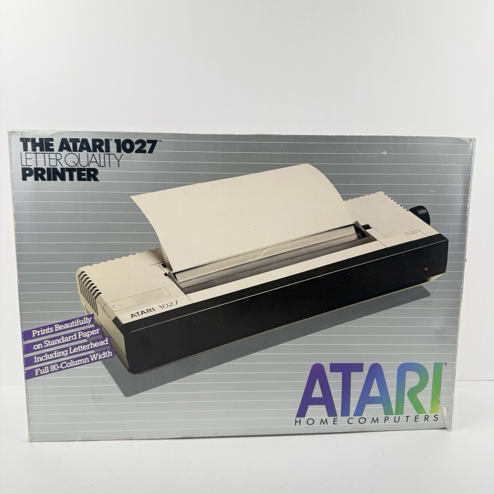 Atari 1027 Letter Quality Printer With Box UNTESTED FOR PARTS REPAIR ONLY