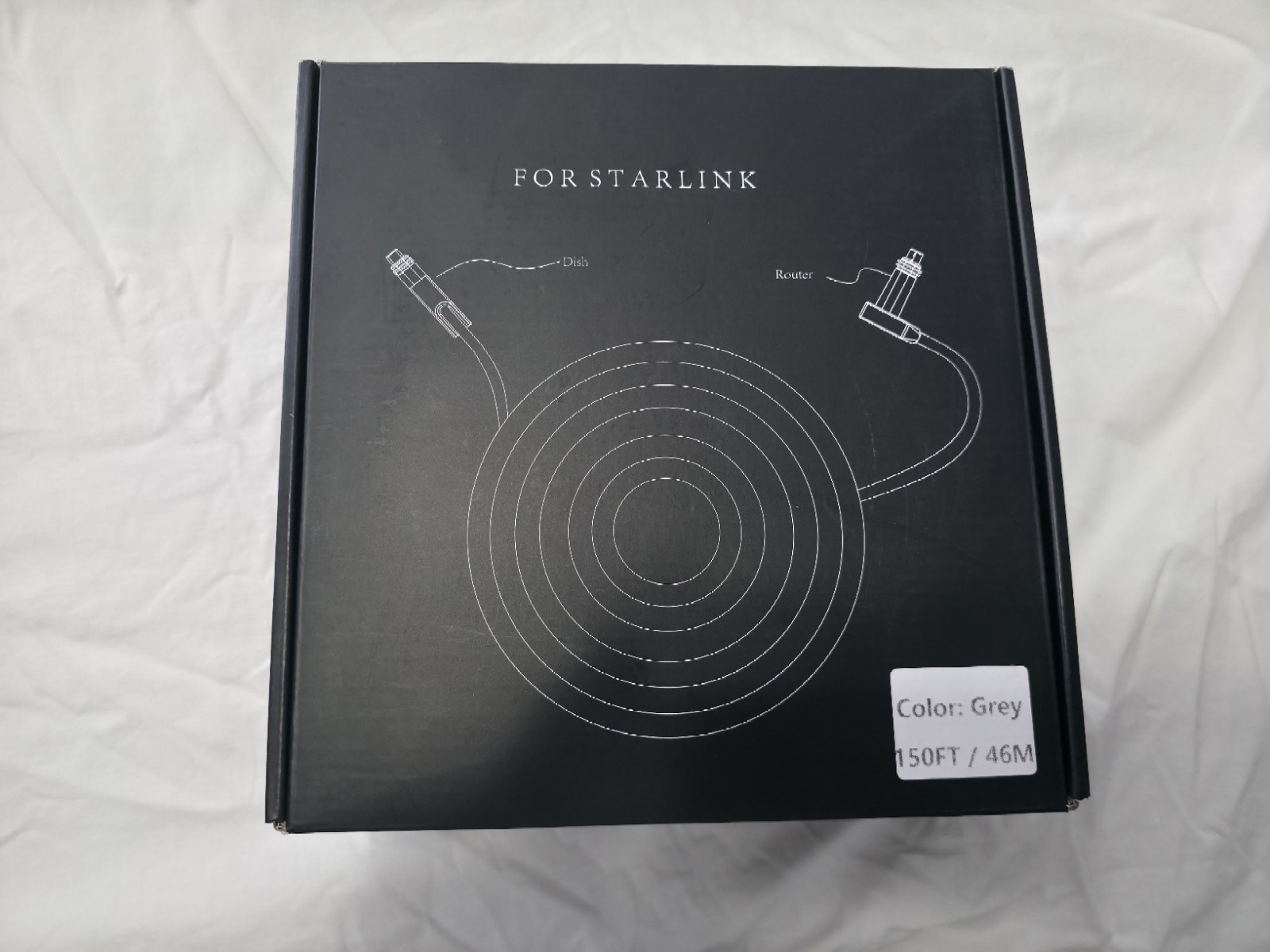 150’ Cable StarLink Satellite Dish 150FT V2 Rectangle - Open Box NEVER USED