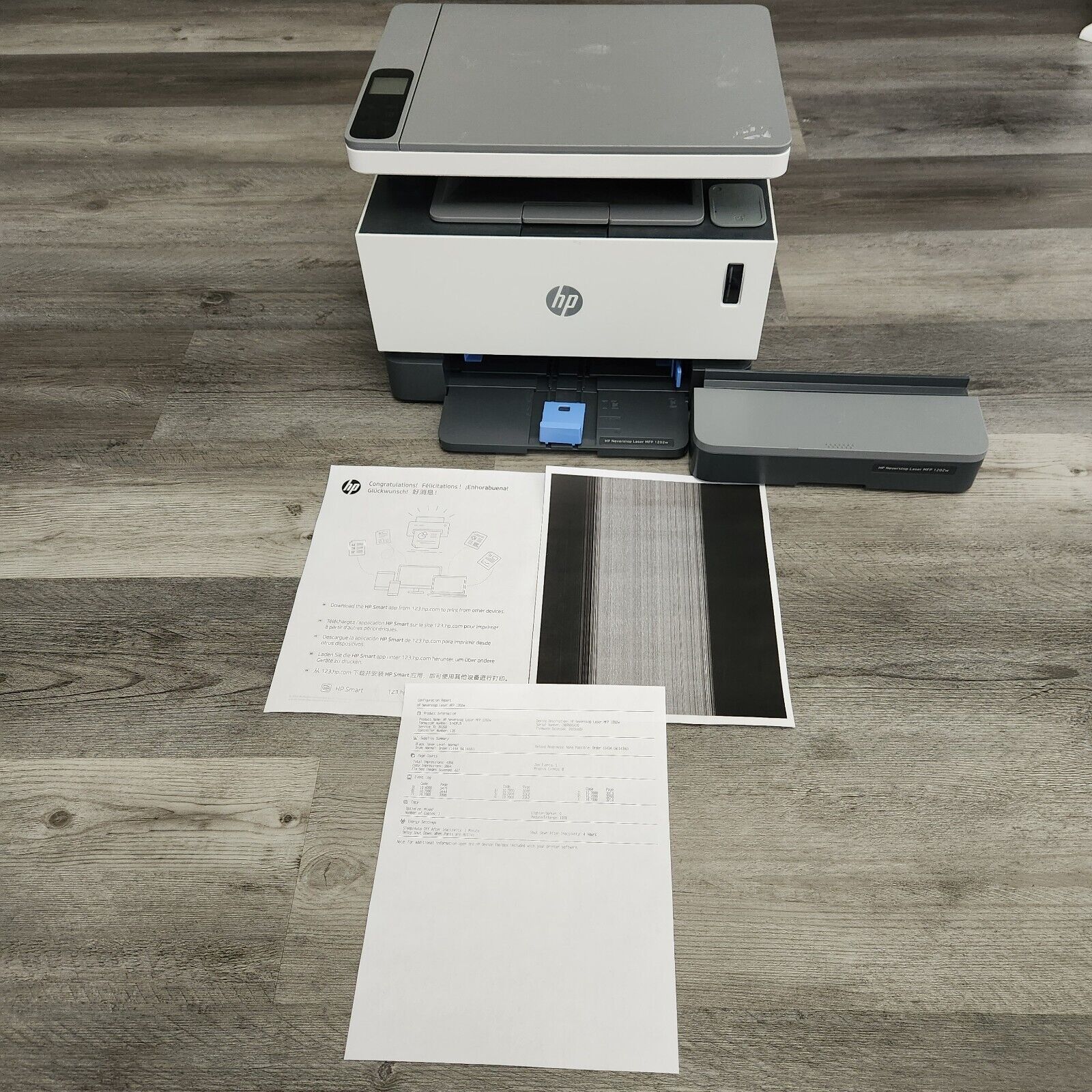 HP Neverstop Laser MFP 1202W Monochrome Printer Wireless Black White *READ