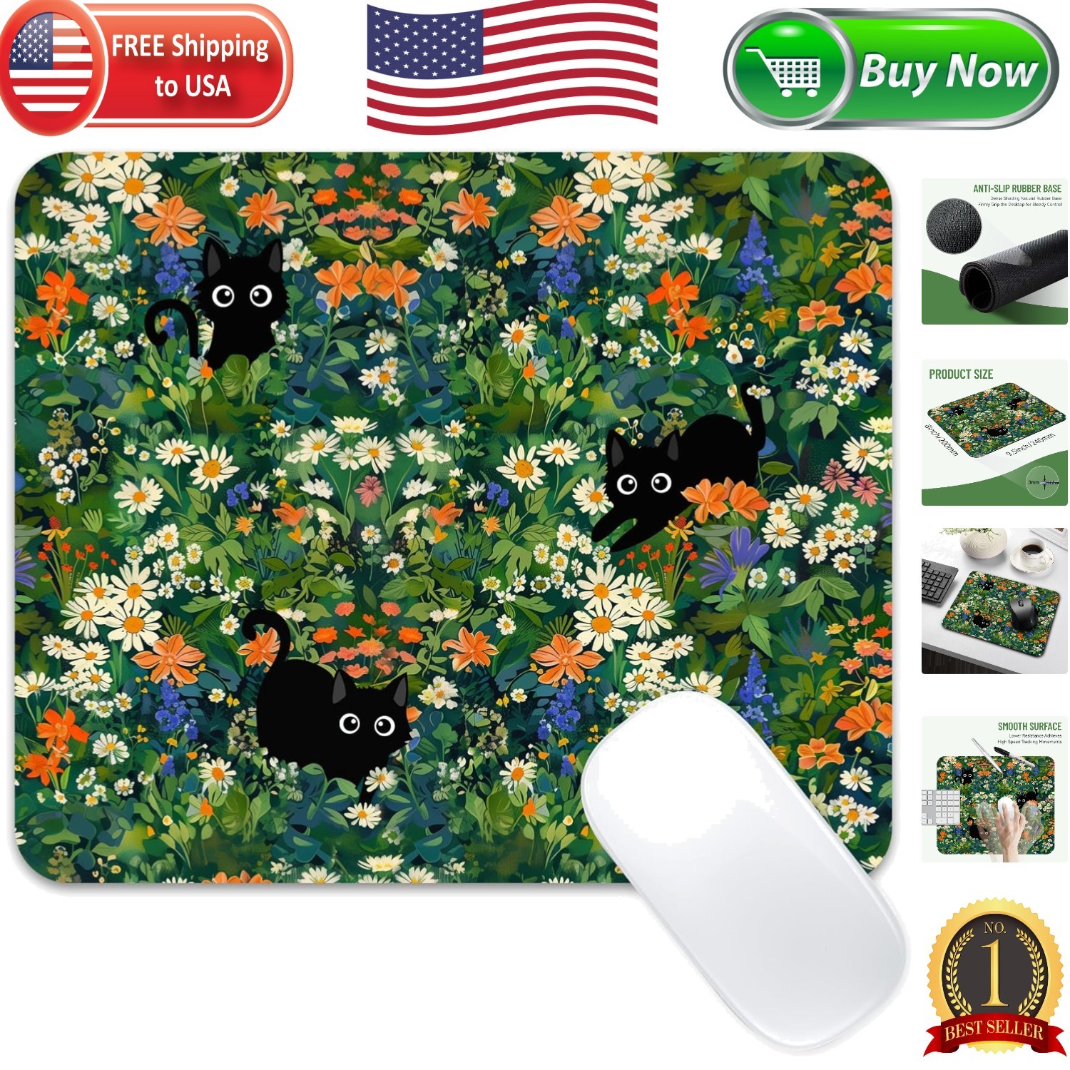 Unique Kawaii Mousepad - Non-Slip, Smooth Glide for Office & Gaming Enthusiasts