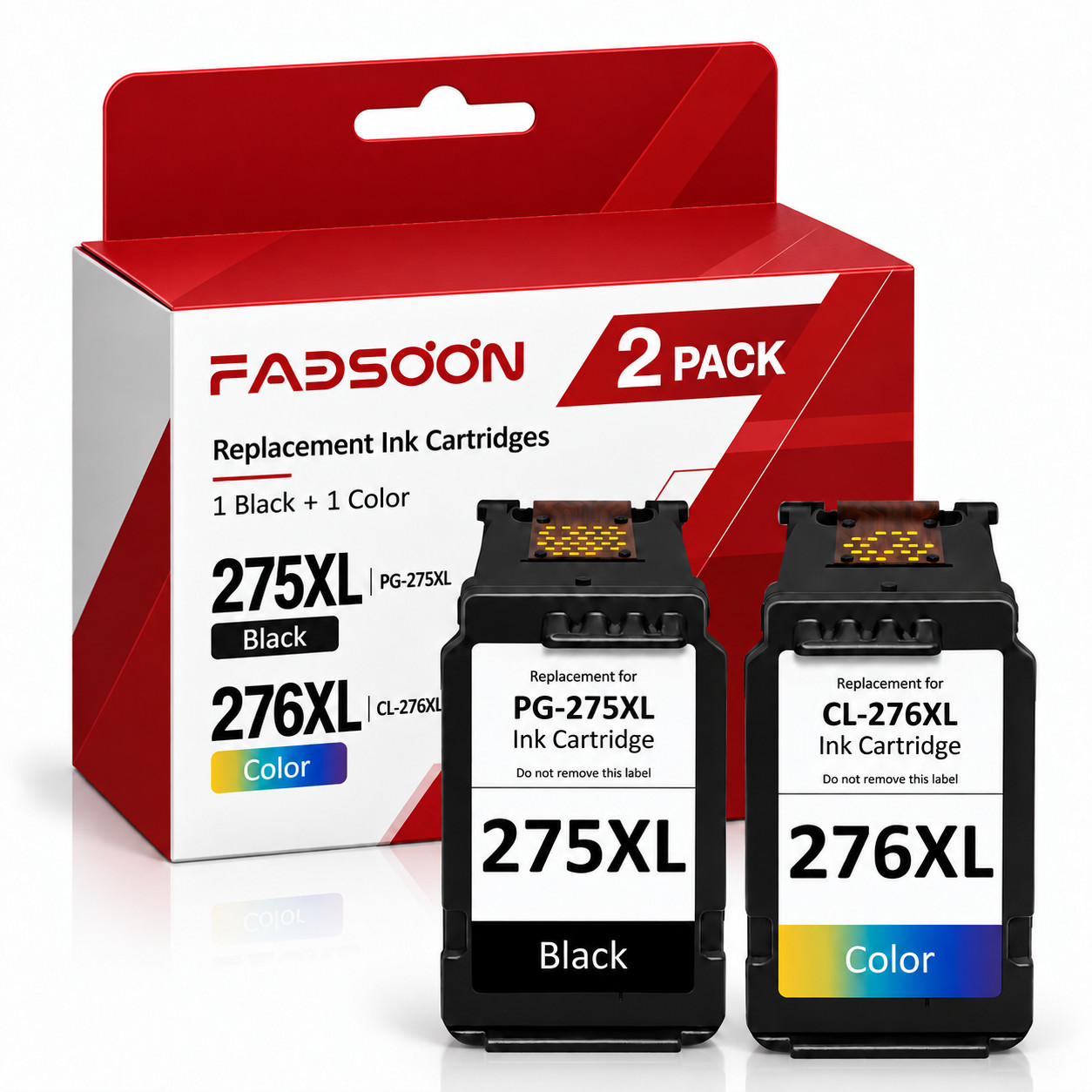 PG-275XL CL-276XL 2PK BK/Tri-Color XL Capacity Ink Cartridge Fits TS3720 TS3722