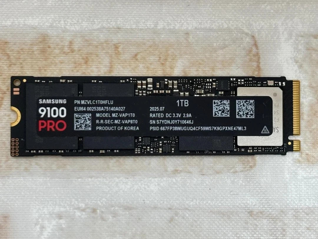 SAMSUNG SSD 9100 PRO 1TB, PCIe 5.0 (FOR PARTS ONLY)