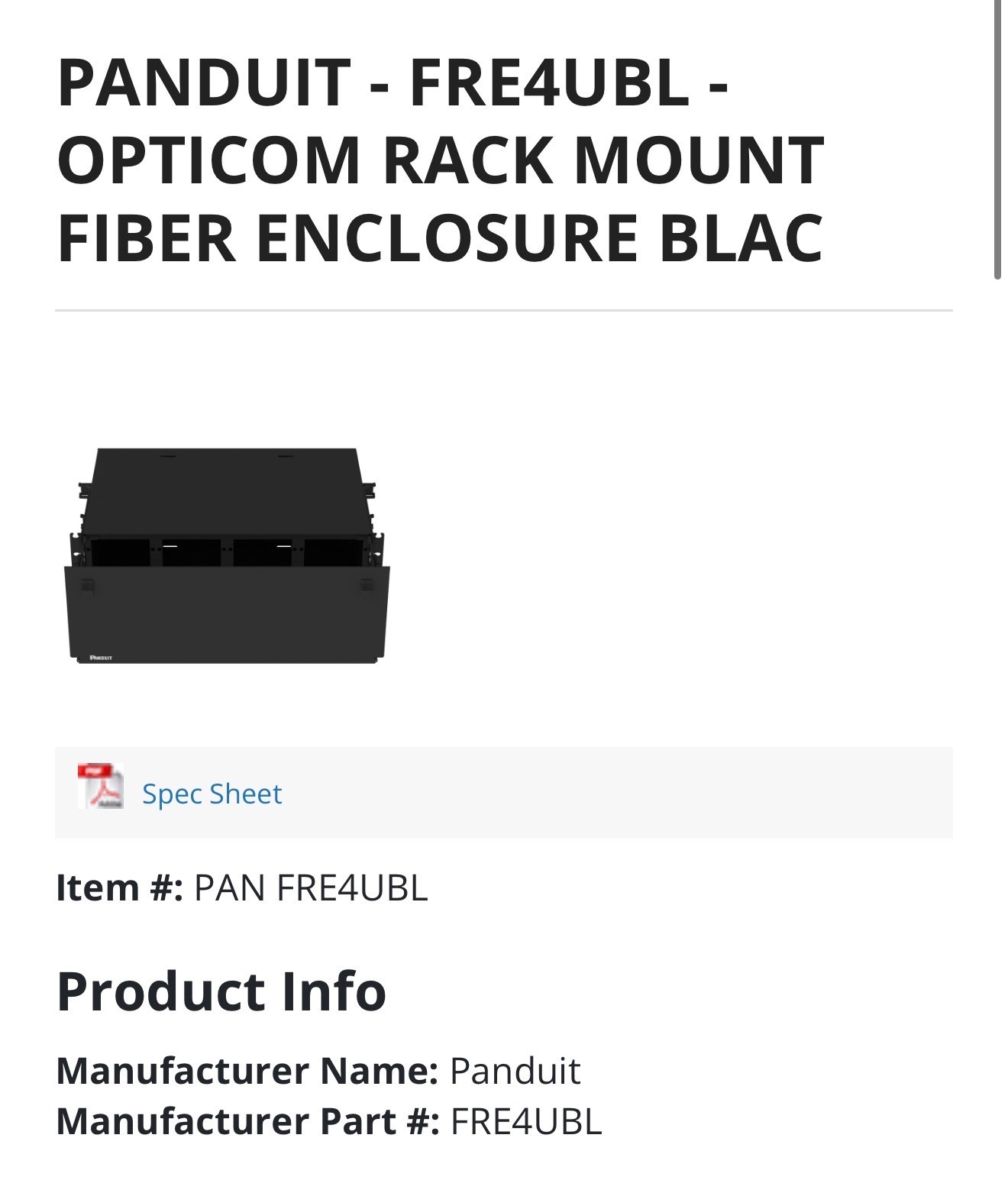 panduit opticom with light guide cable