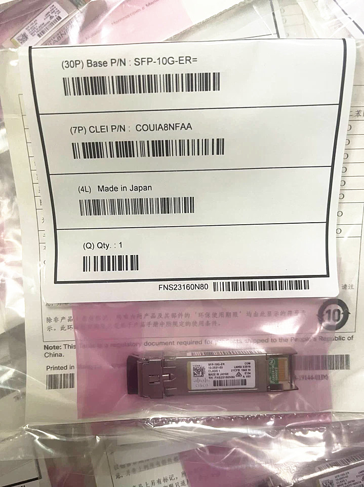 New Cisco SFP-10G-ER 10-2531-02 SFP 1550nm LC SMF 40km 10GbE Transceiver Module