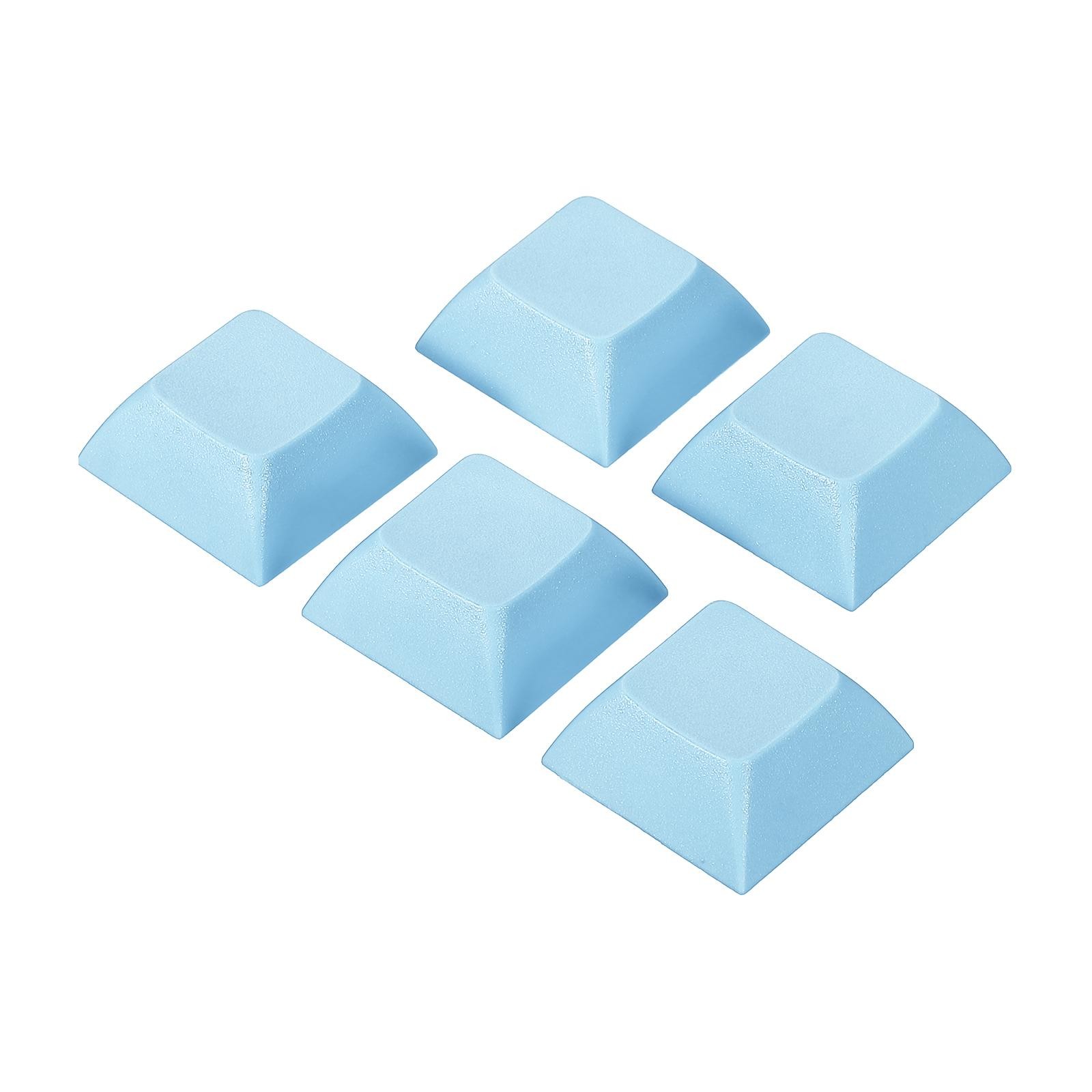 1U Blank Keycaps, 5 Pack MX Keyboard Replacement Universal Mechanical, Blue