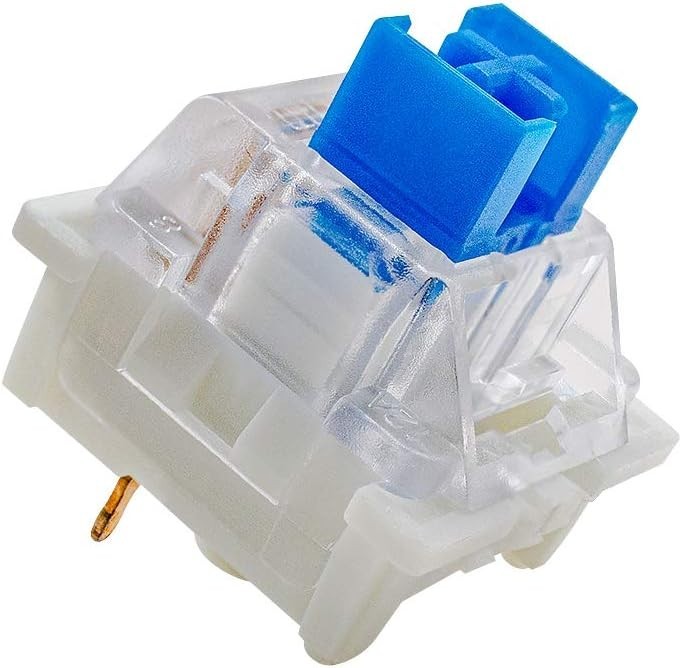 Blue Switches 20 Pack, 3 Pin/Clicky Tactile 50gf/Dustproof/RGB Key Switches -...