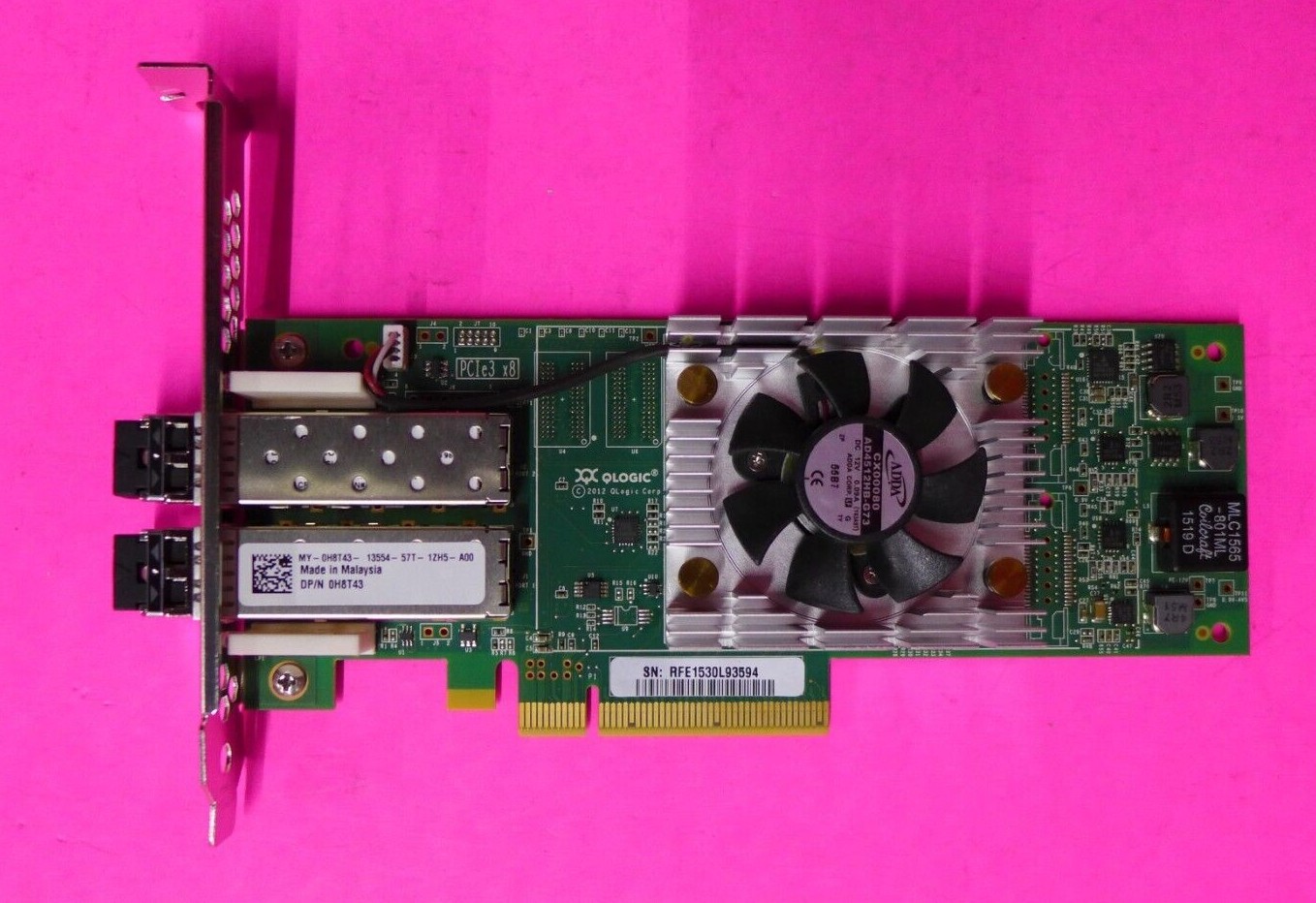 GENUINE Dell QLogic Dual Port 16GB Port Fiber Channel Network Card H8T43