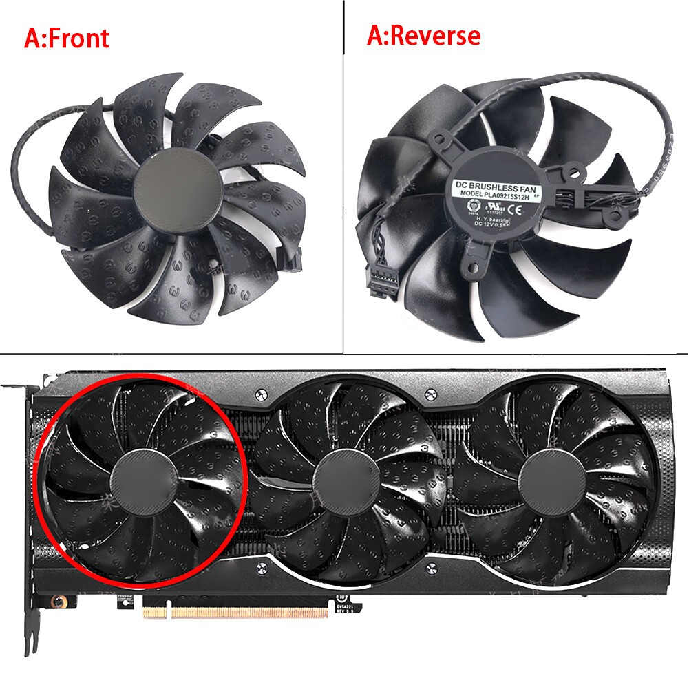 85mm For EVGA RTX3090 3080 Ti 3070 Graphic Card Cooling fan 42mm Hole Pitch 4Pin
