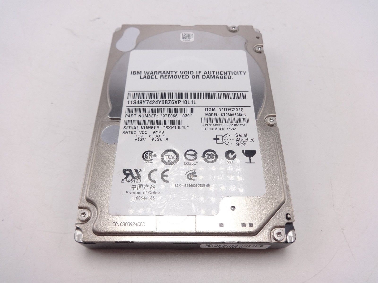 Seagate ST9300605SS 300GB 10K 2.5' 6GBPS Hard Drive