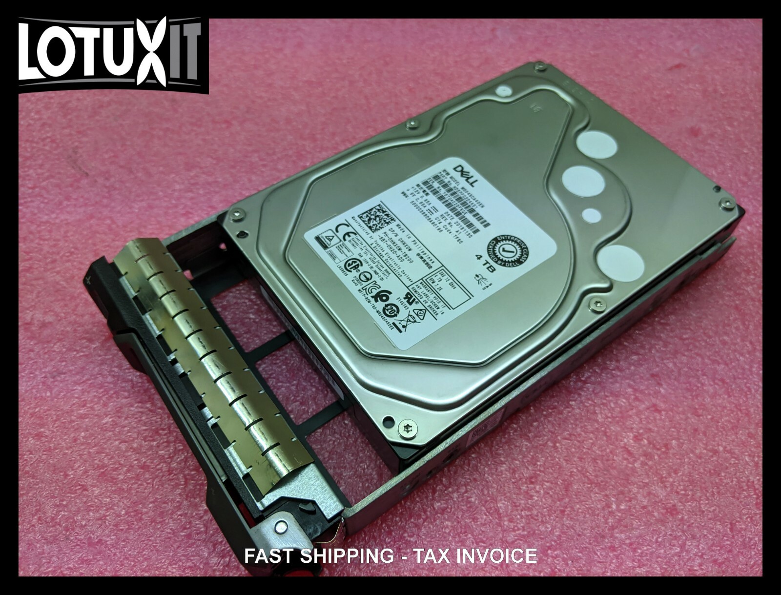 DELL 4TB 7.2K NL-SAS 12G 3.5" HDD 1MVTT HNX0W 0F9W8 XWM1W 5JH5X R720 R730 R420 