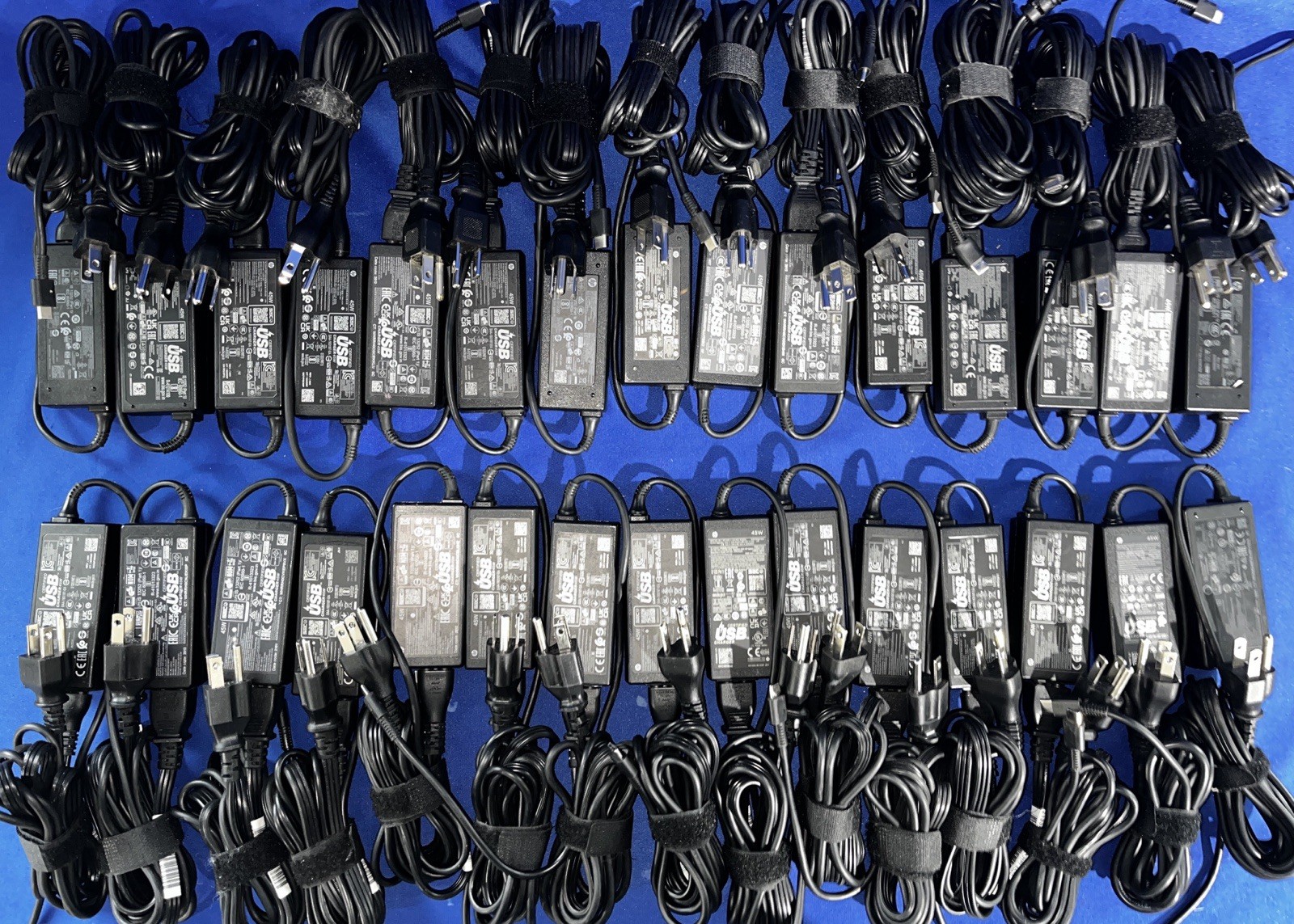 Genuine HP 45W USB-C Type C AC Power Adapter Laptop Charger - Tested - Lot of 30