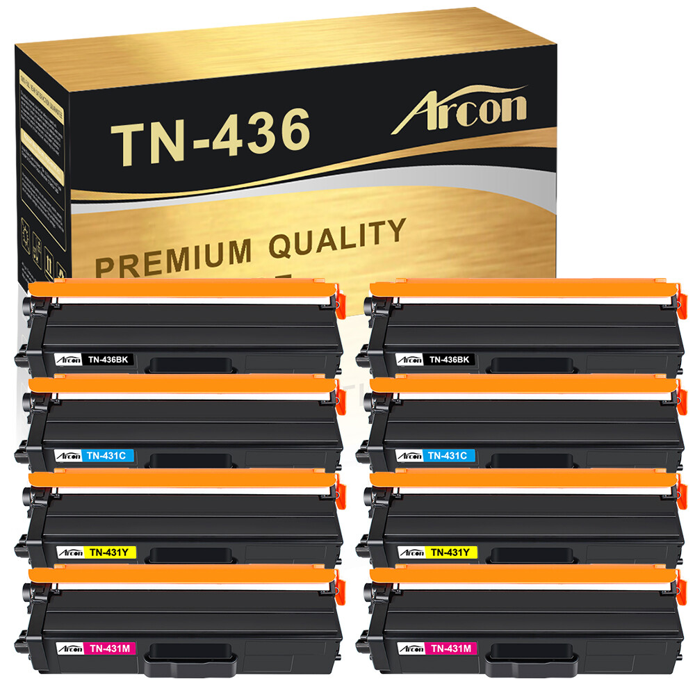 8PK TN436 TN433 Toner Compatible for Brother MFC-L8690CDW MFC-L8900CDW Printer