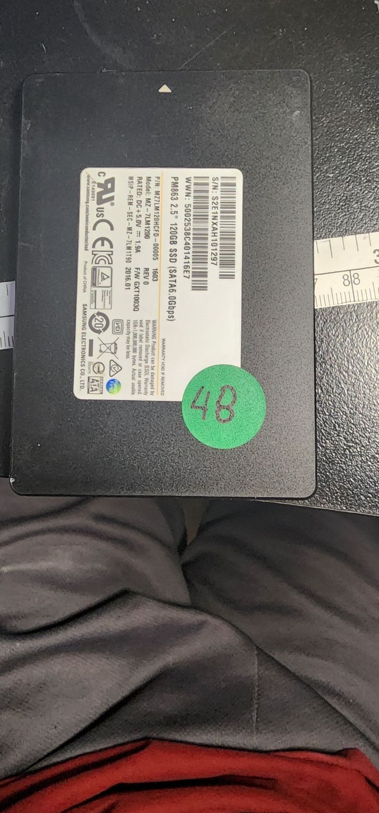 Samsung PM863 2.5-inch 120GB SATA 6Gb/s SSD Internal Laptop Solid State Drive